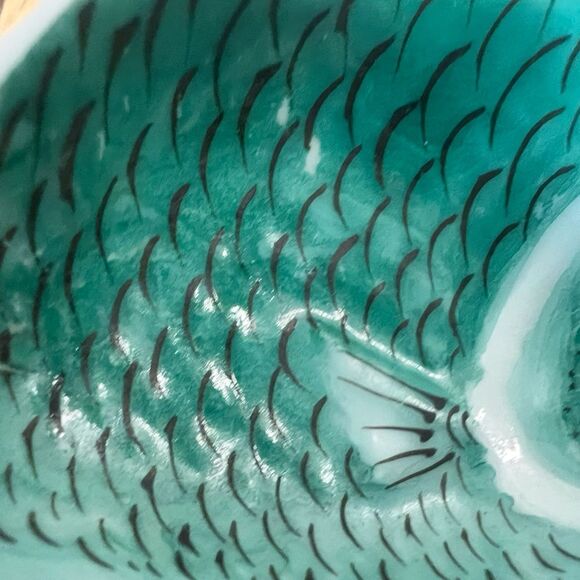 Set of 4 Vintage Fish Trinket Dishes Sushi Dish Tropical No chips - Picture 3 of 10
